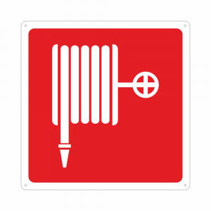 Cartello con simbolo lancia antincendio naspo