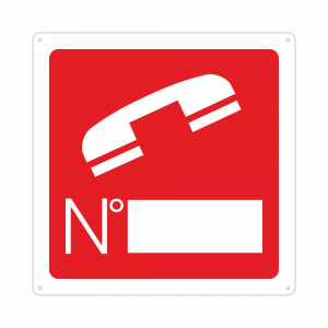 Cartello simbolo telefono antincendio