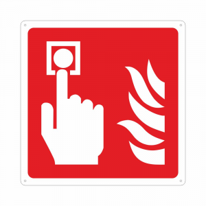 Cartello con simbolo F005 pulsante antincendio ISO
