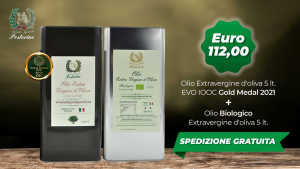 Offerta olio extravergine d oliva + olio extravergine bio latta da 5 litri
