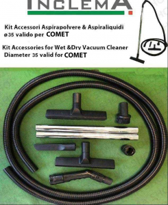KIT tubo flessibile e Accessori Aspirapolvere e aspiraliquidi CV 30 X ø35 (tubo diametro 32) valido per COMET