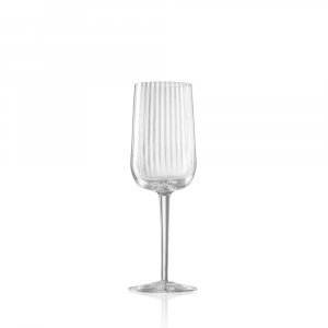 White Wine Glass Gigolo Striped Transparent