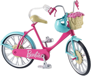 Mattel - Barbie Bicicletta per Bambole con Casco e Accessori