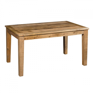 Newport - Tavolo allungabile in legno di mango, colore naturale in stile rustico, dimensione: cm 90 x 150/230 x 78 h