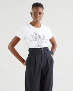 Maglietta stampata logo ricamato Mango Donna Abbigliamento Top e t-shirt T-shirt T-shirt a maniche corte 