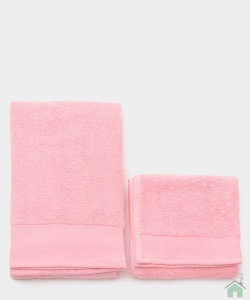 Asciugamano con ospite da bagno Happidea 460 gr Rosa