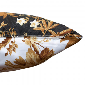 ROBERTO CAVALLI dekoratives Kissen Gold CHINA BIRDS Satin 40x40 cm