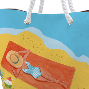 Strandtasche mit Griffen und Innentasche