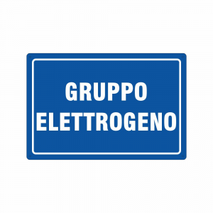 Cartello gruppo elettrogeno