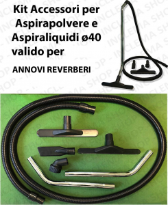 KIT Tuyau Flexible et accessoires pour Aspirateur eau & poussières ø40 valido pour ANNOVI REVERBERI