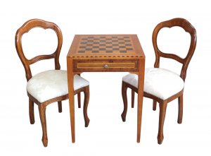 Tavolino scacchiera quadrato