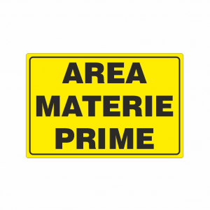 Cartello Area Materie Prime