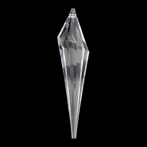 Pendaglio a cono Swarovski, forma prismatica color cristallo, 76 mm - 8950 301