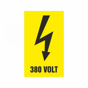 Adesivo Pericolo Corrente elettrica 380 volt