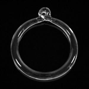 Anello pendente Int. Ø30 mm vetro di Murano colore puro trasparente