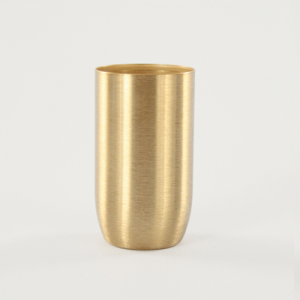 Bicchierino metallico oro spazzolato E14 Ø30 mm foro 10 mm