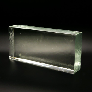 Blocco mattone in vetro di Murano cristallo trasparente