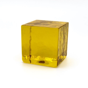 Blocco mattone sanpietrino ambra trasparente vetro Murano