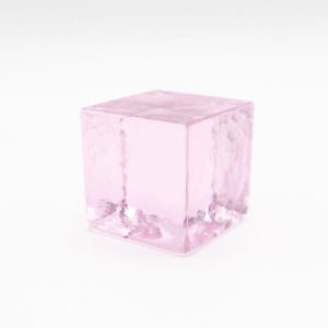 Sanpietrino brick block pink mineral transparent Murano glass