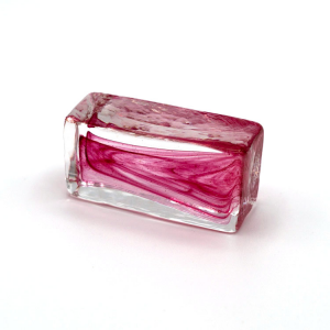 Blocco mini mattone anima rubino in cristallo trasparente vetro Murano