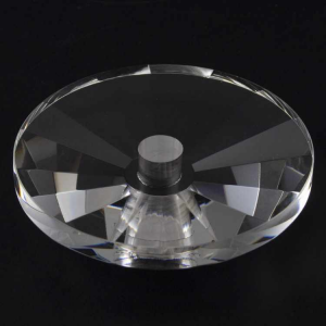 Bobeche per lampadari in cristallo molato 100x20 mm, foro Ø12 mm