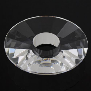 Bobeche per lampadari in cristallo molato 100x20 mm, foro Ø32 mm