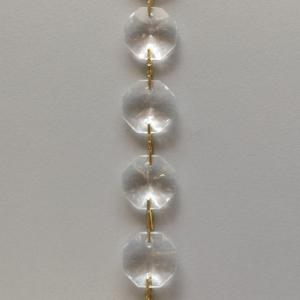 Chain Octagons 14mm*cc acrylic garland, bright clip, length 50cm
