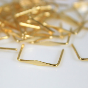Clip 14 mm liscia bagno oro per agganci cristalli con gambo 11