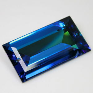 Cristallo Swarovski: losanga pendente blu aurora boreale 40 x 22 mm