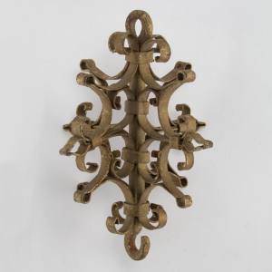 Crocetta aggancio oro anticato Ø14 cm in ferro forgiato per lampadario stile antico veneziano