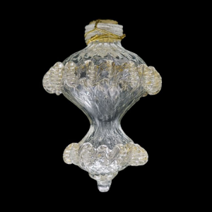 Finale ricambio lampadario vetro di Murano con morrisa colore cristallo e oro