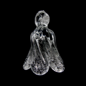 Fiore campanella h40 mm pendente vetro Murano cristallo trasparente