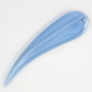 Foglia lunga pendente in vetro artigianale blue