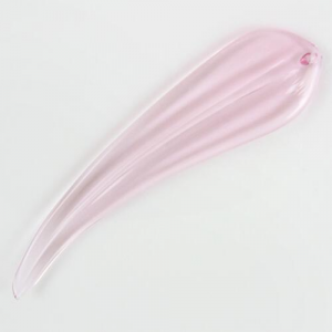 Foglia lunga pendente in vetro artigianale rosa
