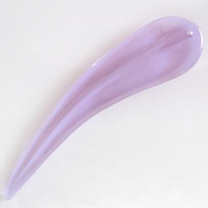Foglia lunga pendente in vetro artigianale viola