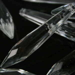 Goccia 63 mm pendente prisma sfaccettata, vetro cristallo veneziano