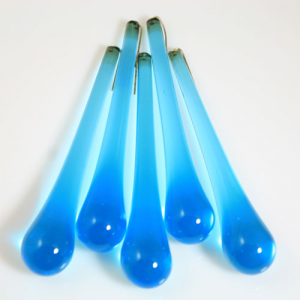 Goccia pendente 100 mm vetro di Murano azzurro