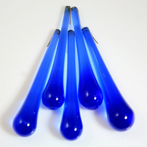 Drop Pendant 100mm Murano Glass Blue Sapphire