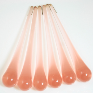 Drop pendant 16 cm in pink Murano glass