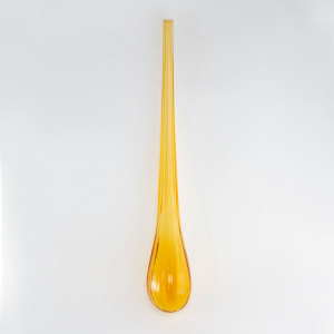 Goccia pendente in vetro ambra h 35 cm