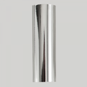Guscio copri porta-lampada E14 cromo liscio in plastica h 100 mm (no nippel per attacco elettrico)
