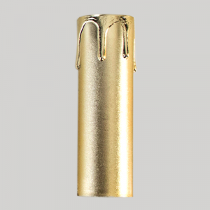 Guscio copri porta-lampada E14 guscio oro finta candela plastica h 100 mm