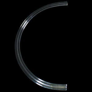 Ø 350 mm strip in purest color glass, semicircular shape, through-hole.
