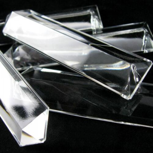 Losanga a punta 76 mm pendente in vetro veneziano cristallino