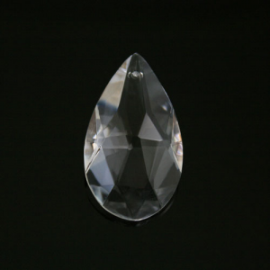 Mandorla pendente 28 mm cristallo vetro molato colore puro taglio classico