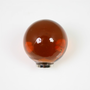 Maniglia pomello sfera ambra Ø20 vetro di Murano con filettatura M4 Femmina