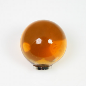 Handle knob sphere yellow Ø25 Murano glass with M4 thread Female