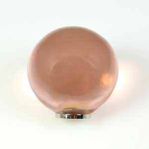 Maniglia pomello sfera rosa antico Ø25 vetro di Murano con filettatura M4 Femmina