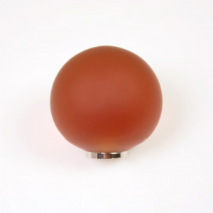 Maniglia pomello sfera satinata ambra Ø25 vetro di Murano con filettatura M4 Femmina