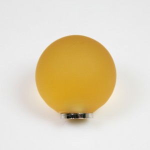 Maniglia pomello sfera satinata gialla Ø20 vetro di Murano con filettatura M4 Femmina